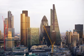 Foto op Plexiglas Windows of office buildings at dusk in the City of London, UK.  © IRStone