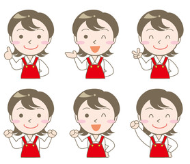 スーパーの店員セット・女性