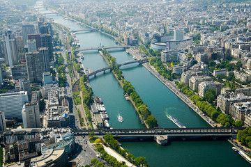 Fototapeta na wymiar Views from Eiffel Tower