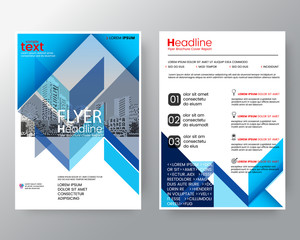 Abstract blue diagonal line Brochure annual report cover Flyer Poster design Layout vector template in A4 size