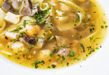 Chicken soup with  noodles