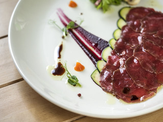Meat Carpaccio with Salad