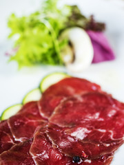 Meat Carpaccio with Salad