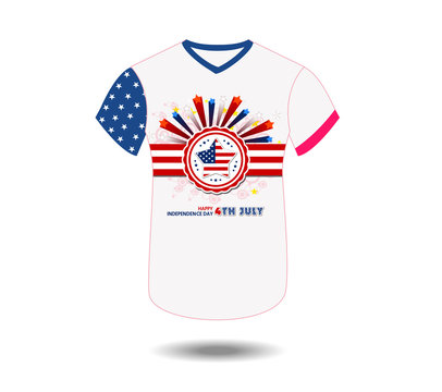 Design t-shirt United States of America for happy independence day 4th of july