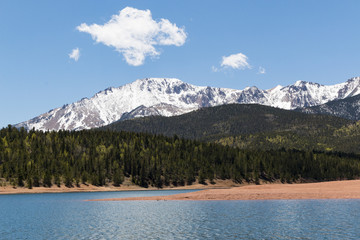 Crystal Reservoir and Pikes Peak