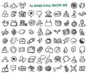 Fototapeta na wymiar vector doodle icons set