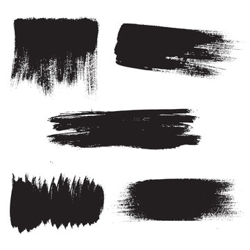 Vector grunge background elements. Textured brushstrokes. 