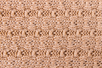 Brown Knitting or Knitted Fabric Texture Pattern Background