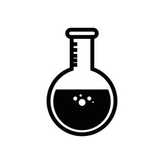 Chemistry flask glass icon vector illustration graphic design