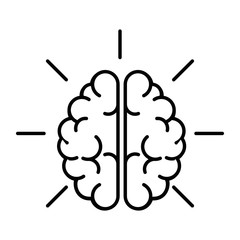 Human brain symbol icon vector illustration graphic design