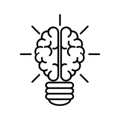 Human brain symbol icon vector illustration graphic design