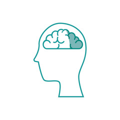 Human brain symbol icon vector illustration graphic design
