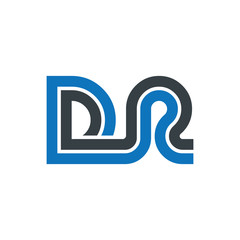 Initial Letter DR Linked Design Logo
