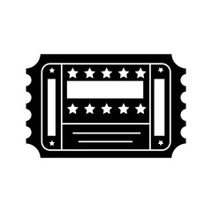 entertainment ticket icon over white background. vector illustration