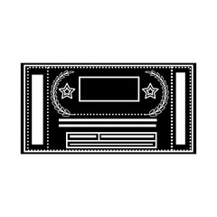 entertainment ticket icon over white background. vector illustration