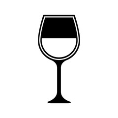 wineglass icon over white background. vector illustration
