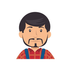 adult man cartoon icon over white background. colorful desing. vector illustration