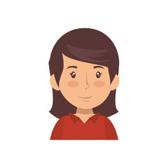 woman cartoon icon over white background. colorful design. vector illustration