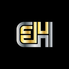 Initial Letter EH Linked Design Logo