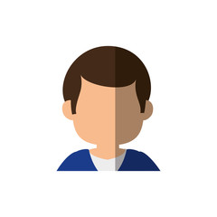 Man faceless head icon vector illustration graphic design