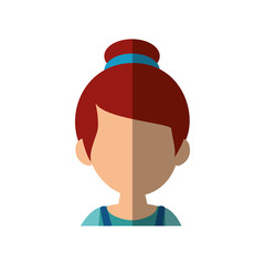 Woman faceless head icon vector illustration graphic design