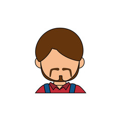 Man faceless head icon vector illustration graphic design