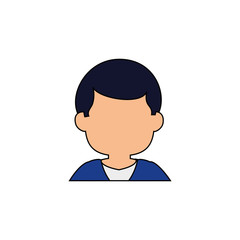 Man faceless head icon vector illustration graphic design