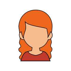 Woman faceless head icon vector illustration graphic design