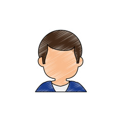 Man faceless head icon vector illustration graphic design