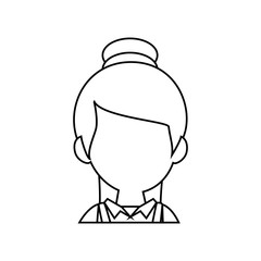 Woman faceless head icon vector illustration graphic design