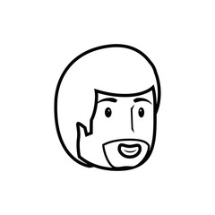 Man smiling cartoon icon vector illustration graphic design