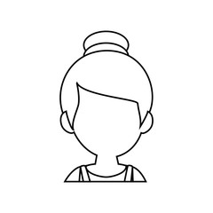 Woman faceless head icon vector illustration graphic design