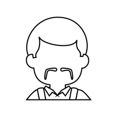 Man faceless head icon vector illustration graphic design