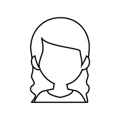 Woman faceless head icon vector illustration graphic design