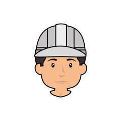 Worker man cartoon icon vector illustration graphic design