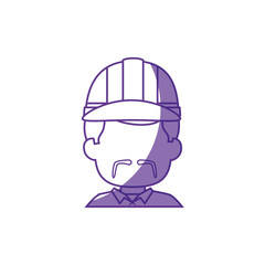 Worker faceless profile icon vector illustration graphic design