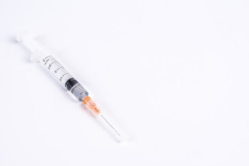 Medical injection syringe with needle