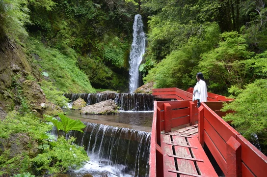 The Termas Geometricas natural hot springs, near the town of Conaripe, Chile