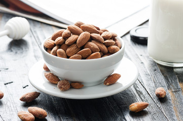 heap of almonds