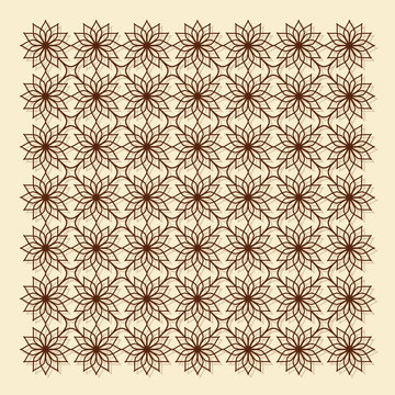 Decorative panel for laser cutting. Universal mosaic geometric pattern. The ratio is 1: 1. Vector illustration.