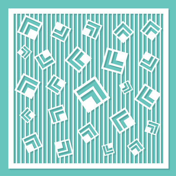geometric ornament template. card for laser cutting. decorative design element. circular pattern. Vector illustration.