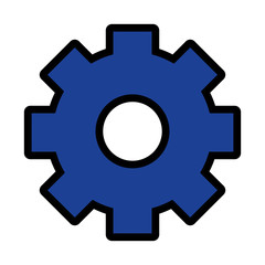 gear wheel icon over white background. colorful design. vector illustration