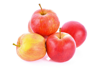 Apples on a white background