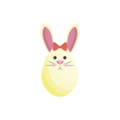 Obraz premium cute bunny icon over white background. colorful design. happy easter concept. vector illustration