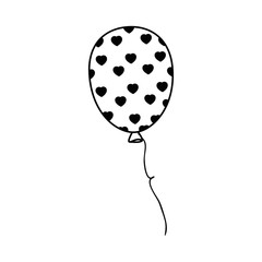 balloon icon over white background. vector illustration