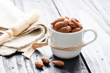heap of almonds