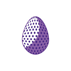 easter egg icon over white background. vector illustration