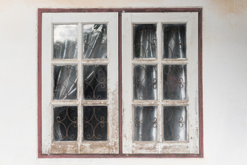 Old wooden window.