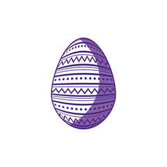 easter egg icon over white background. vector illustration