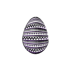 easter egg icon over white background. vector illustration